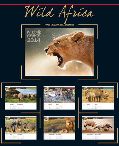 2014 calendar Wild Animals Africa