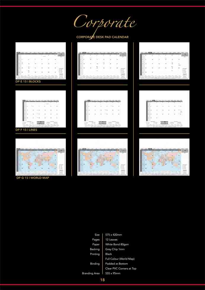 2015 Corporate desk pad