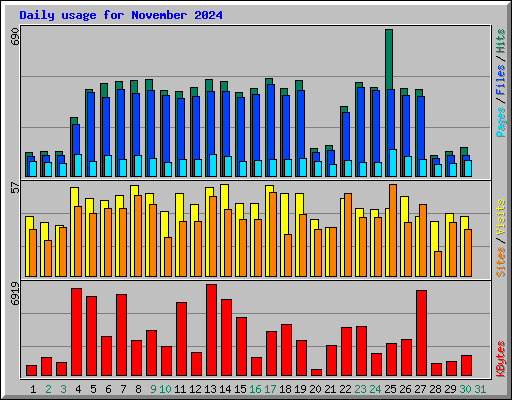 Daily usage for November 2024