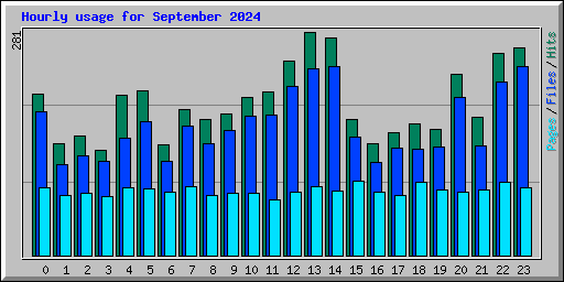 Hourly usage for September 2024
