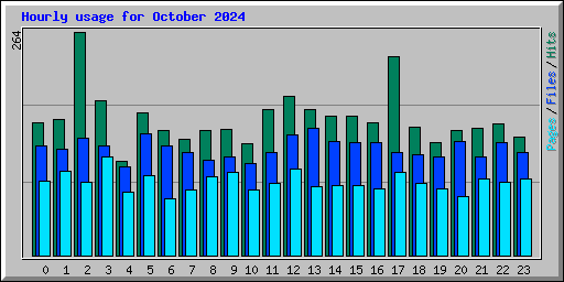 Hourly usage for October 2024